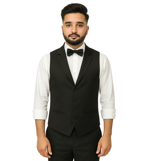 Men's Blazer Collar Waistcoat 4 Button | England TR Fabric | Made in UAE by Just Needles