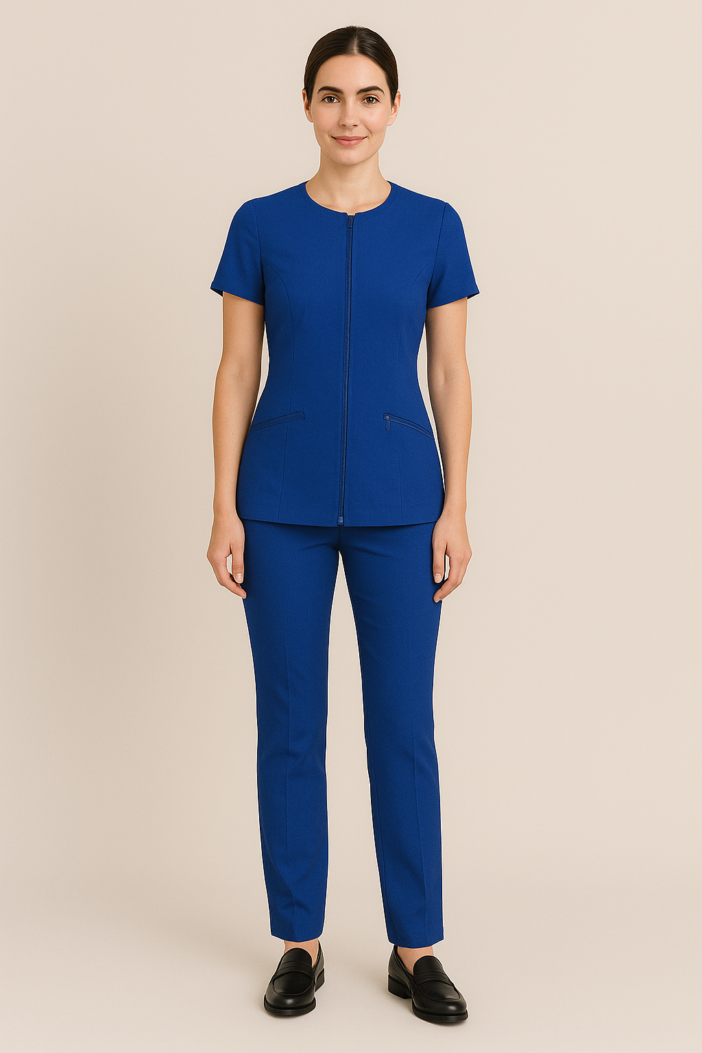 Ladies Salon Uniform - Soft Poly Viscose Lycra | Made in UAE by Just Needles