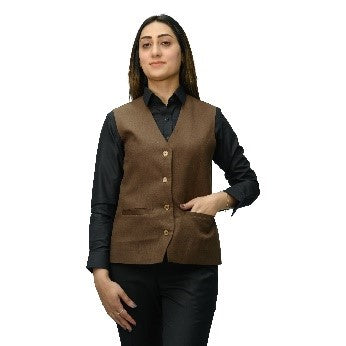 Women’s Hospitality Waistcoat – (Terry & Rayon) Fabric Blend with Classic Lining