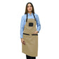 Unisex Long Apron - High-Quality Twill Cotton with Leather Accents