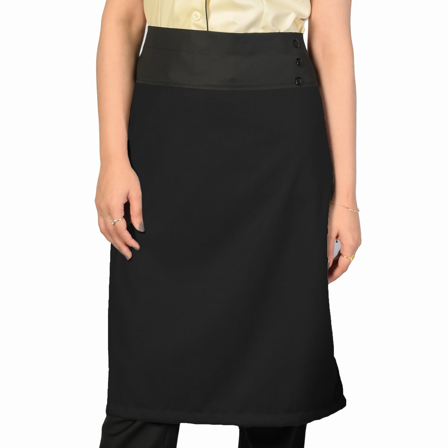 Unisex Mid-Waist Apron - High-Quality Cotton with Elegant Design