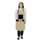 Unisex Long Apron - High-Quality Twill Cotton with Leather Accents