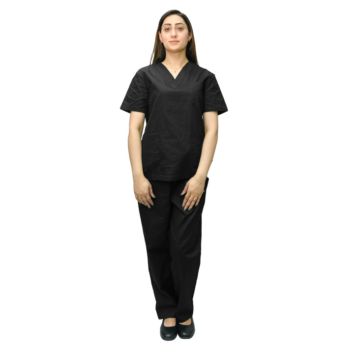 Black Medical Scrubs Suit
