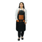 Unisex Long Apron - High-Quality Twill Cotton with Leather Accents