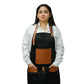 Unisex Long Apron - High-Quality Twill Cotton with Leather Accents