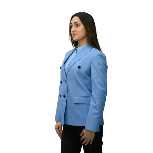 Women’s Double-Breasted Office Suit – (Gaberdine 180gsm)