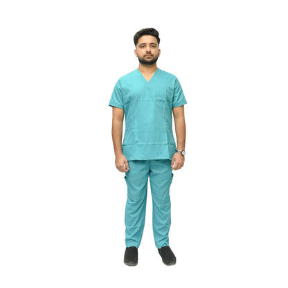 Men’s V-Neck Medical Scrub Suit – 2-Piece, Twill Polyester 170gsm