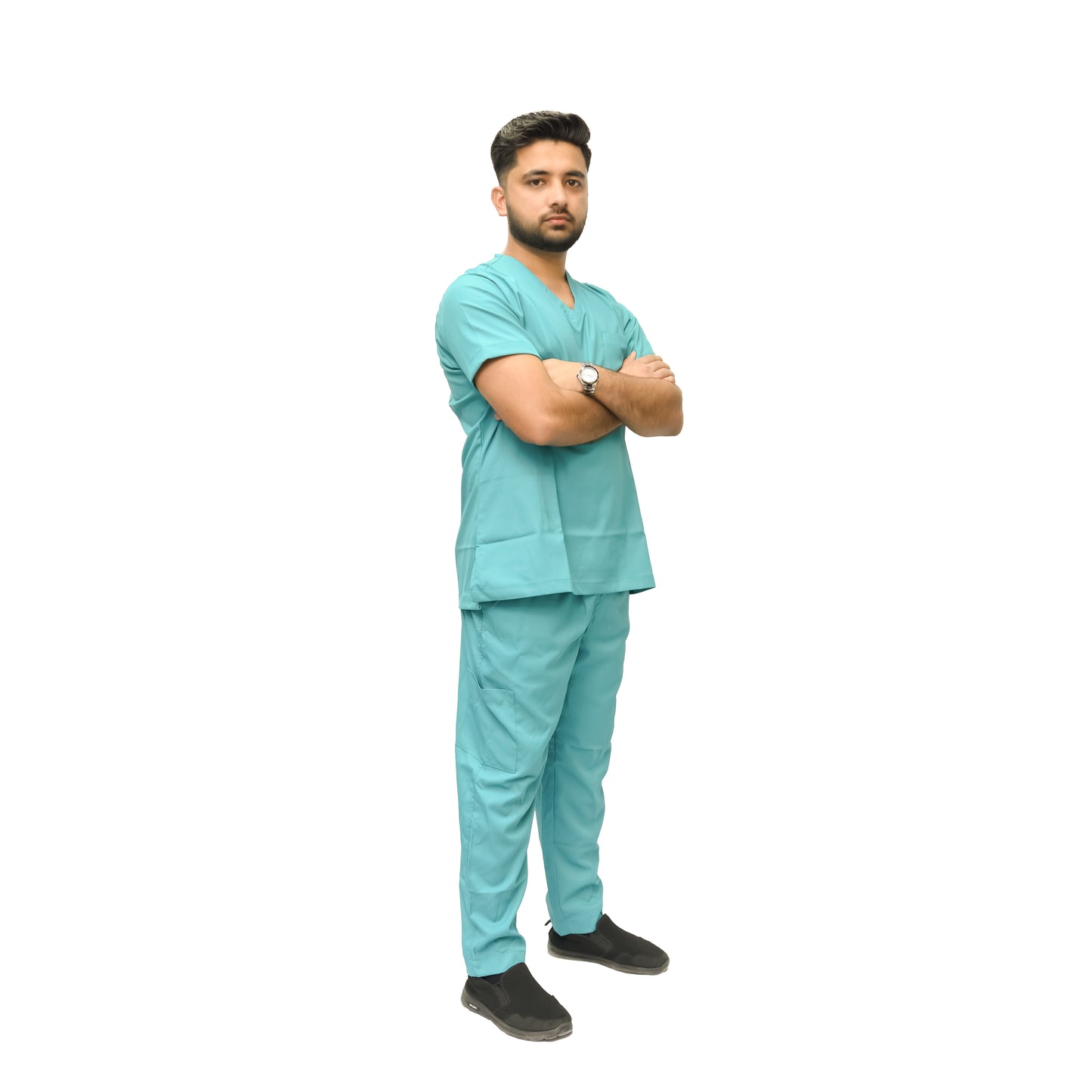 Men’s V-Neck Medical Scrub Suit – 2-Piece, Twill Polyester 170gsm