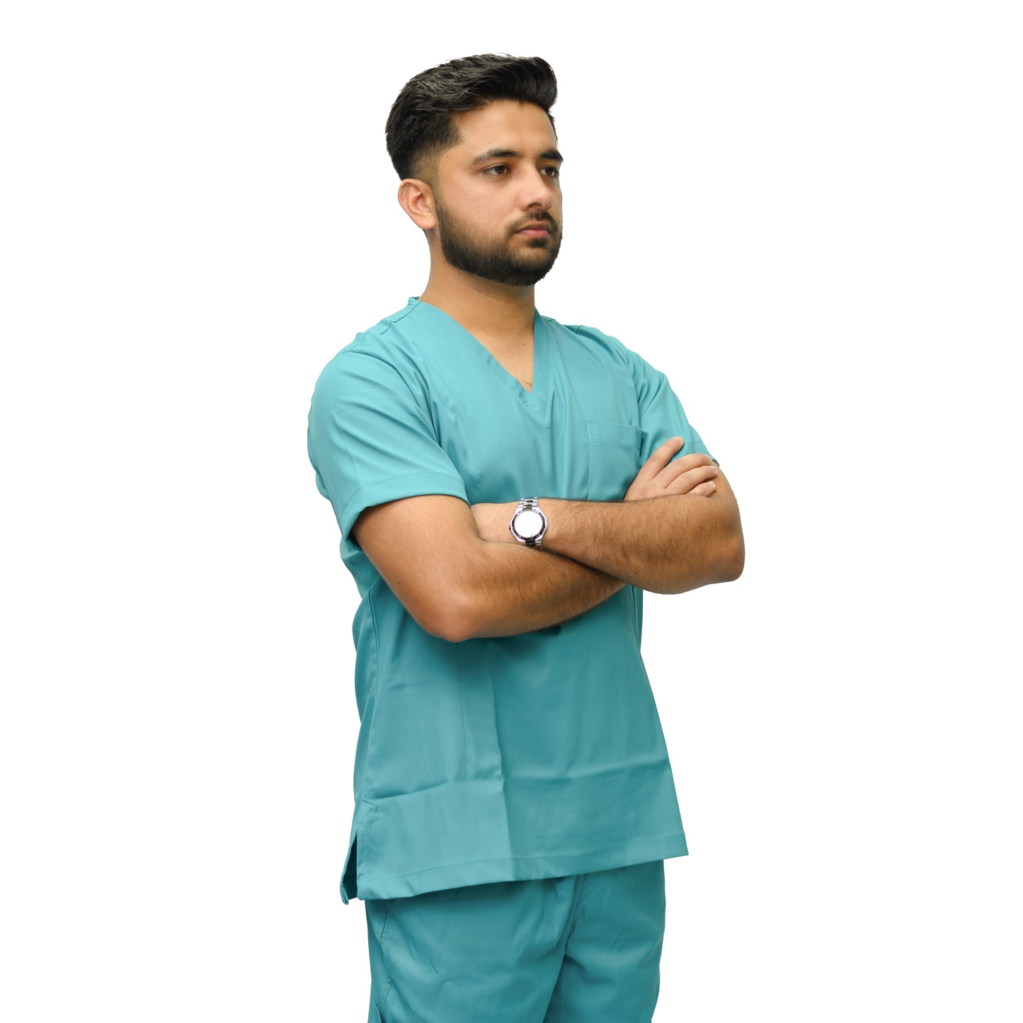 Men’s V-Neck Medical Scrub Suit – 2-Piece, Twill Polyester 170gsm