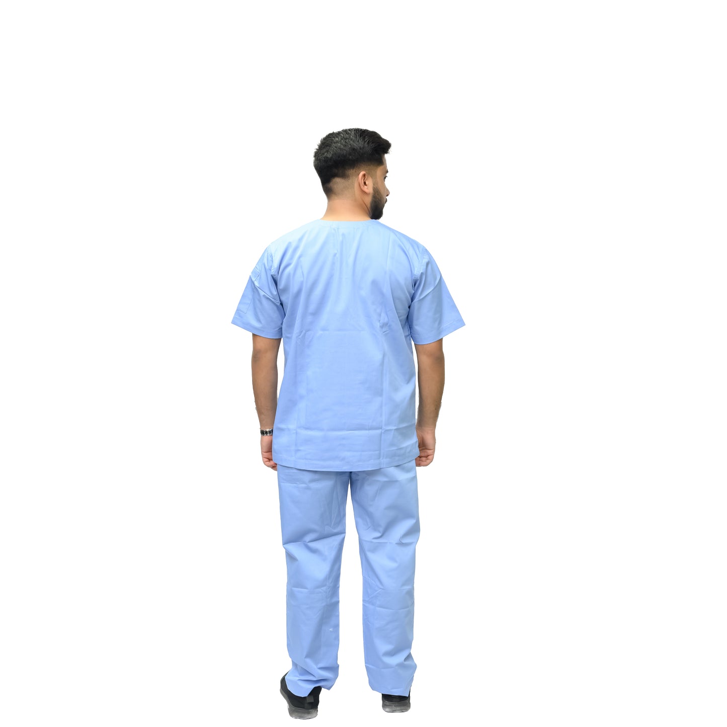 Men’s V-Neck Medical Scrub Suit – 2-Piece, Twill Cotton Viscose 180gsm