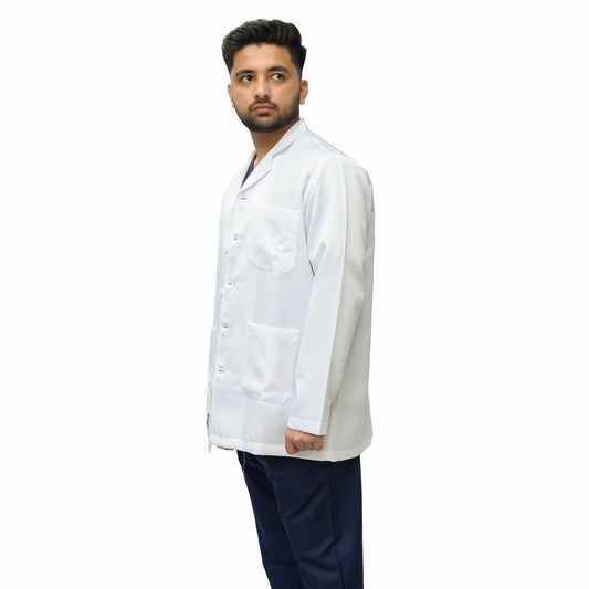 Doctor’s Lab Coat – Blazer Style, Short Length, Premium Toray Japan Fabric