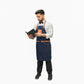 Unisex Long Apron - High-Quality Twill Cotton with Leather Accents