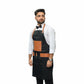 Unisex Long Apron - High-Quality Twill Cotton with Leather Accents