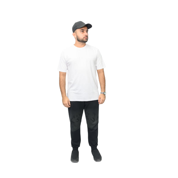 White Round Neck T-Shirt for Casual Wear