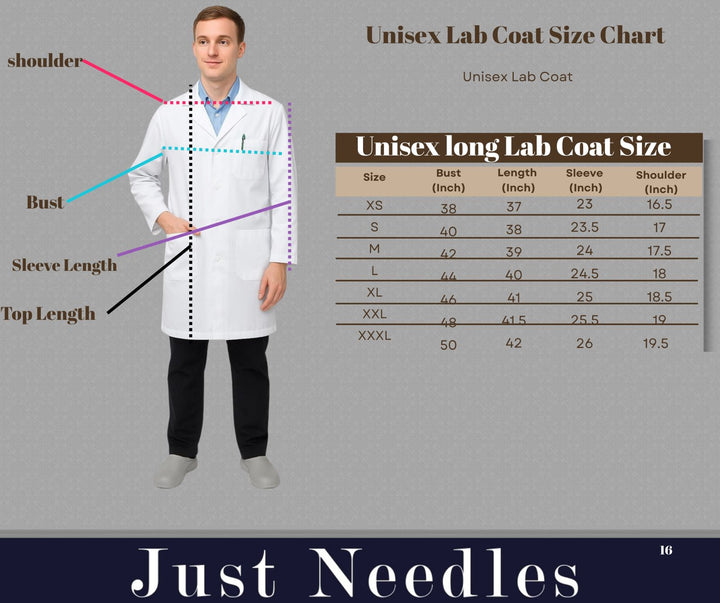 Best Half Sleeve White Lab Coat For Daily Use – Just Needles
