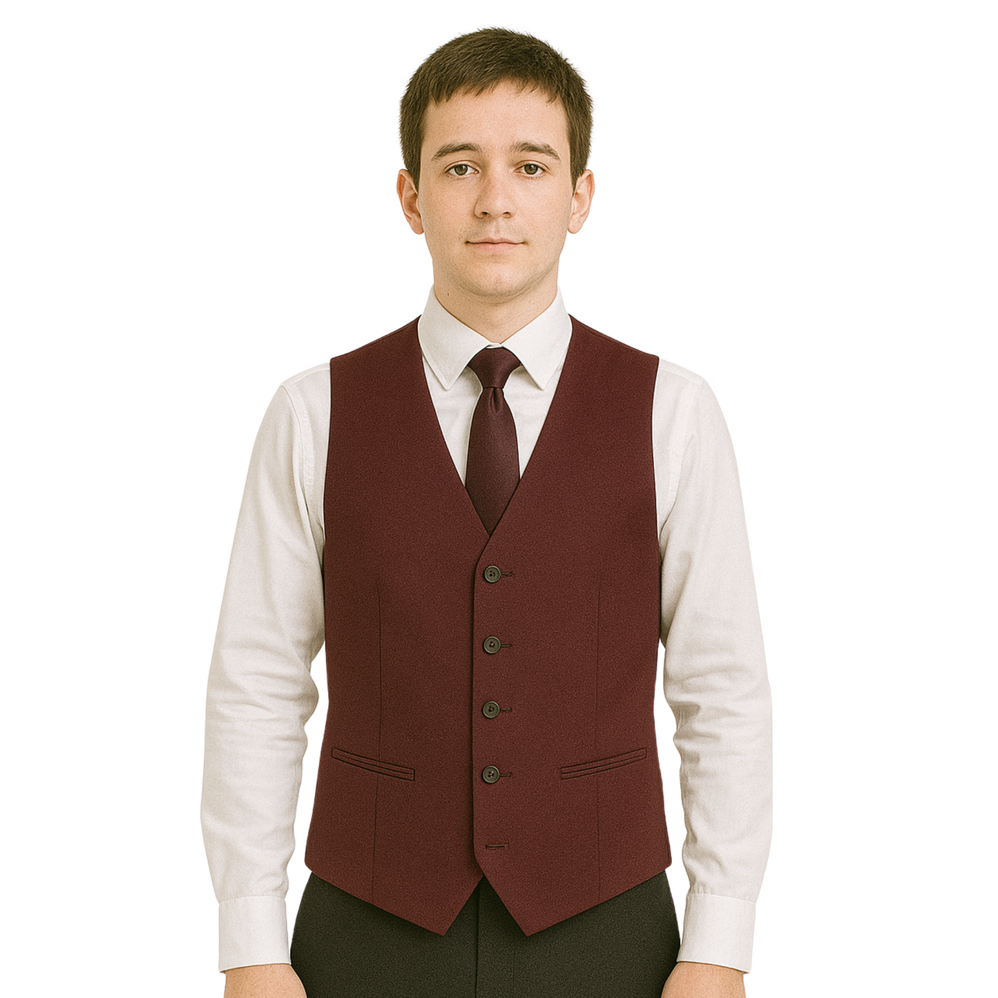 Men’s Office Waistcoat – Regular Fit | Poly Viscose 65/35 | Just Needles | Made in UAE