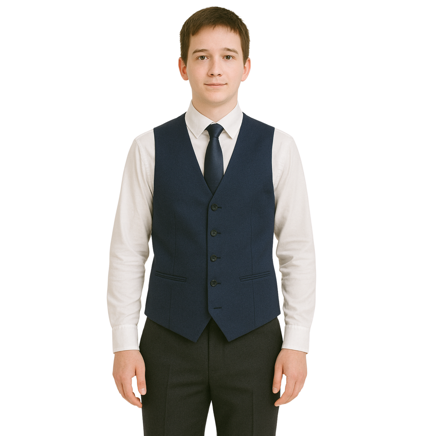 Men’s Office Waistcoat – Regular Fit | Poly Viscose 65/35 | Just Needles | Made in UAE