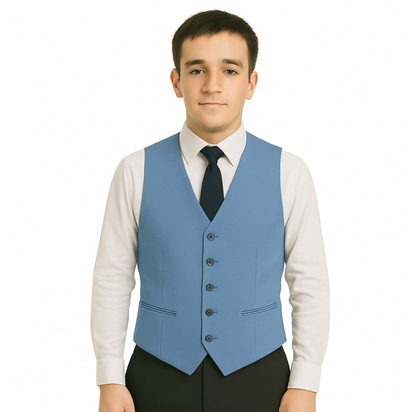 Men’s Office Waistcoat – Regular Fit | Poly Viscose 65/35 | Just Needles | Made in UAE