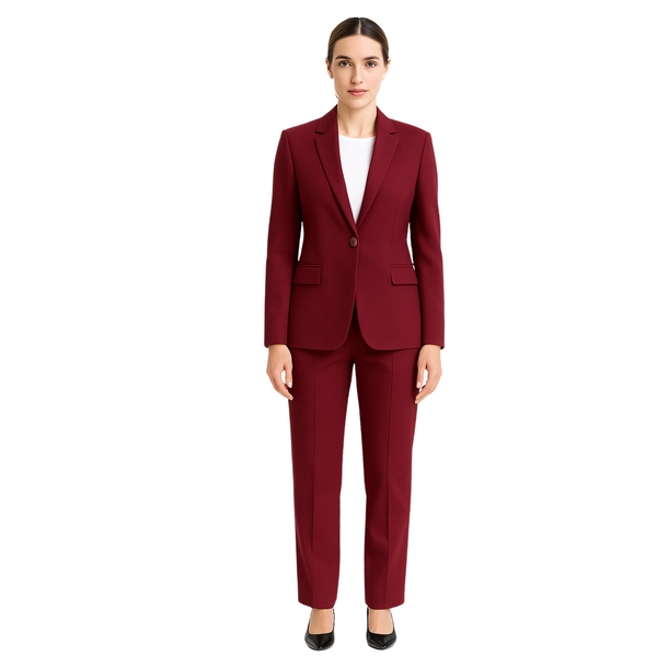 Women’s 2-Piece Suit – Blazer & Trousers | Gaberdine 180 GSM | Lightweight Office Wear | Just Needles | Made in UAE