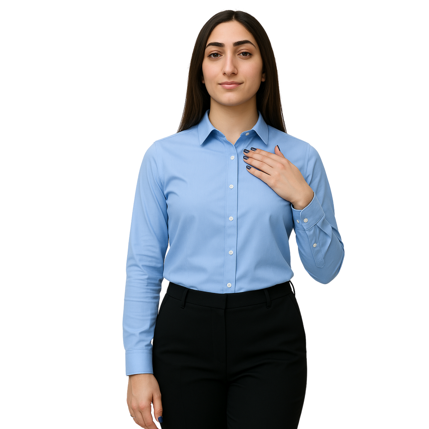 Women’s Formal Dress Shirt – Twill Poly Cotton | Just Needles UAE