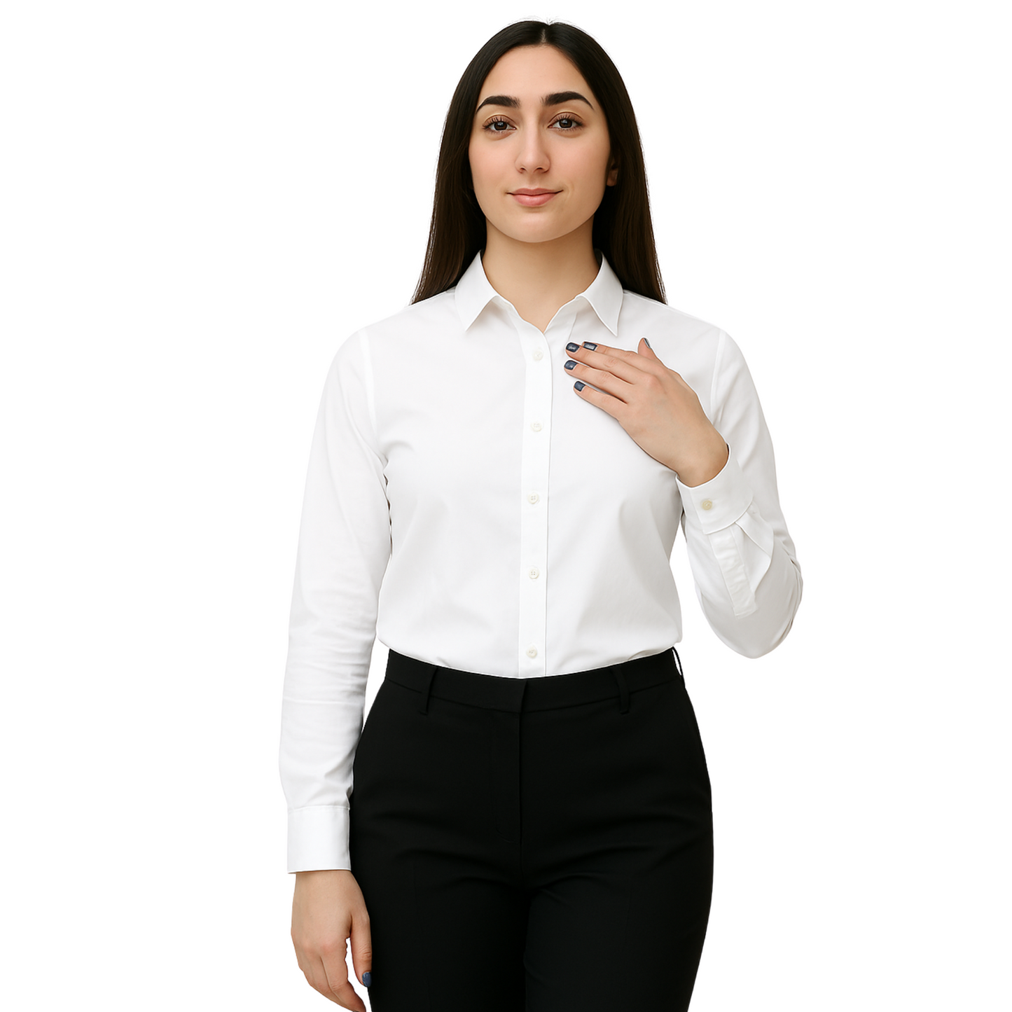 Women’s Formal Dress Shirt – Twill Poly Cotton | Just Needles UAE