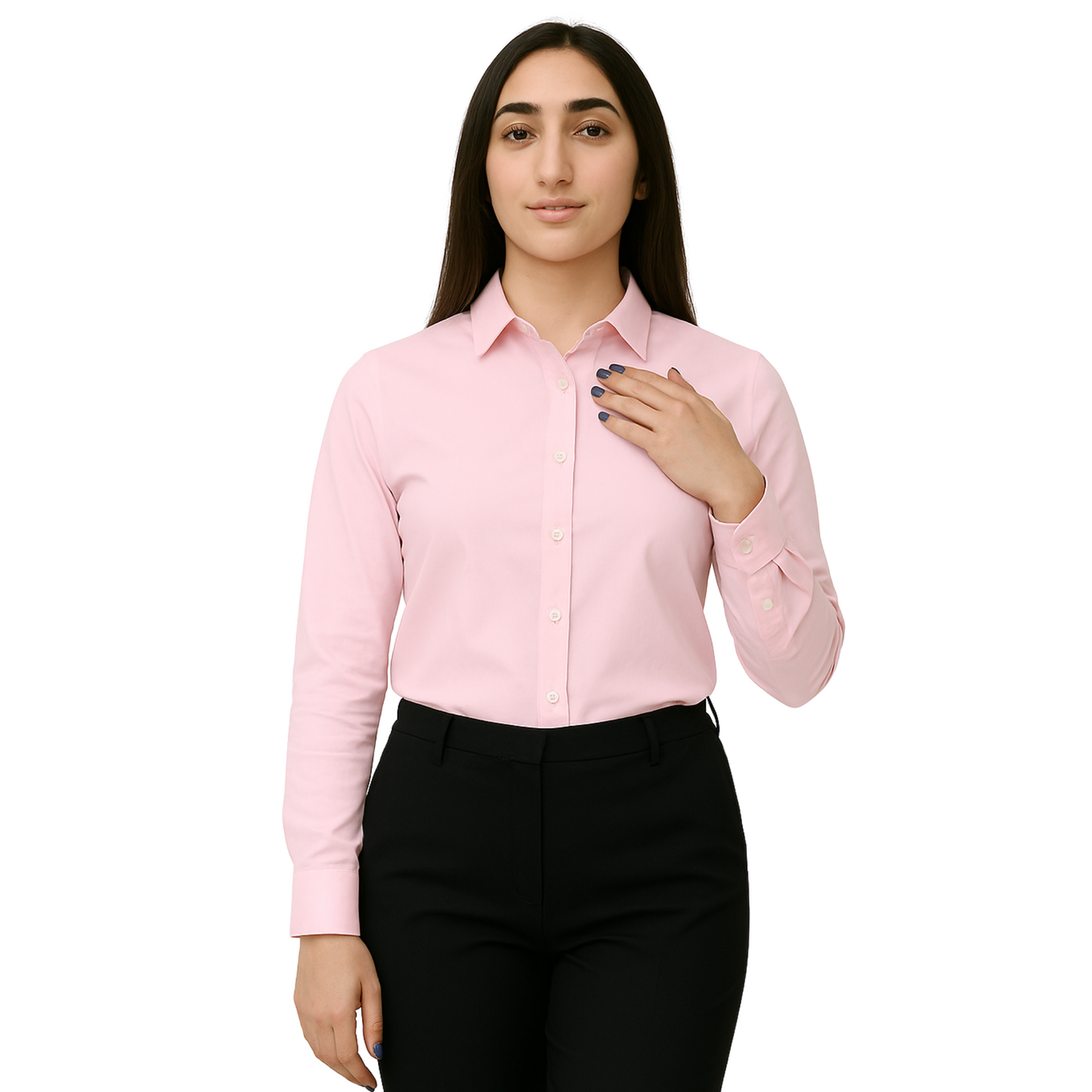Women’s Formal Dress Shirt – Twill Poly Cotton | Just Needles UAE