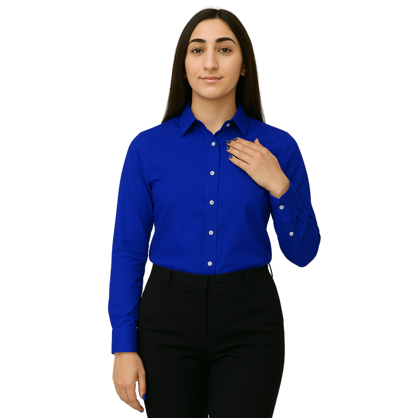Women’s Formal Dress Shirt – Twill Poly Cotton | Just Needles UAE