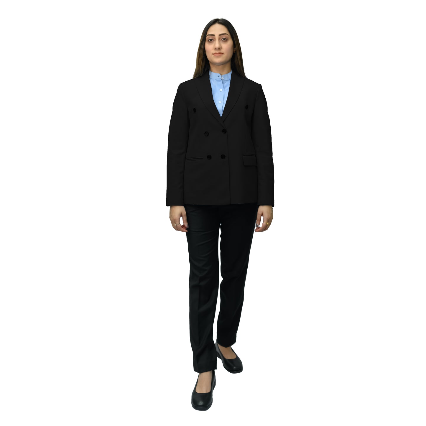 Women’s Double-Breasted Office Suit – (Gaberdine 180gsm)