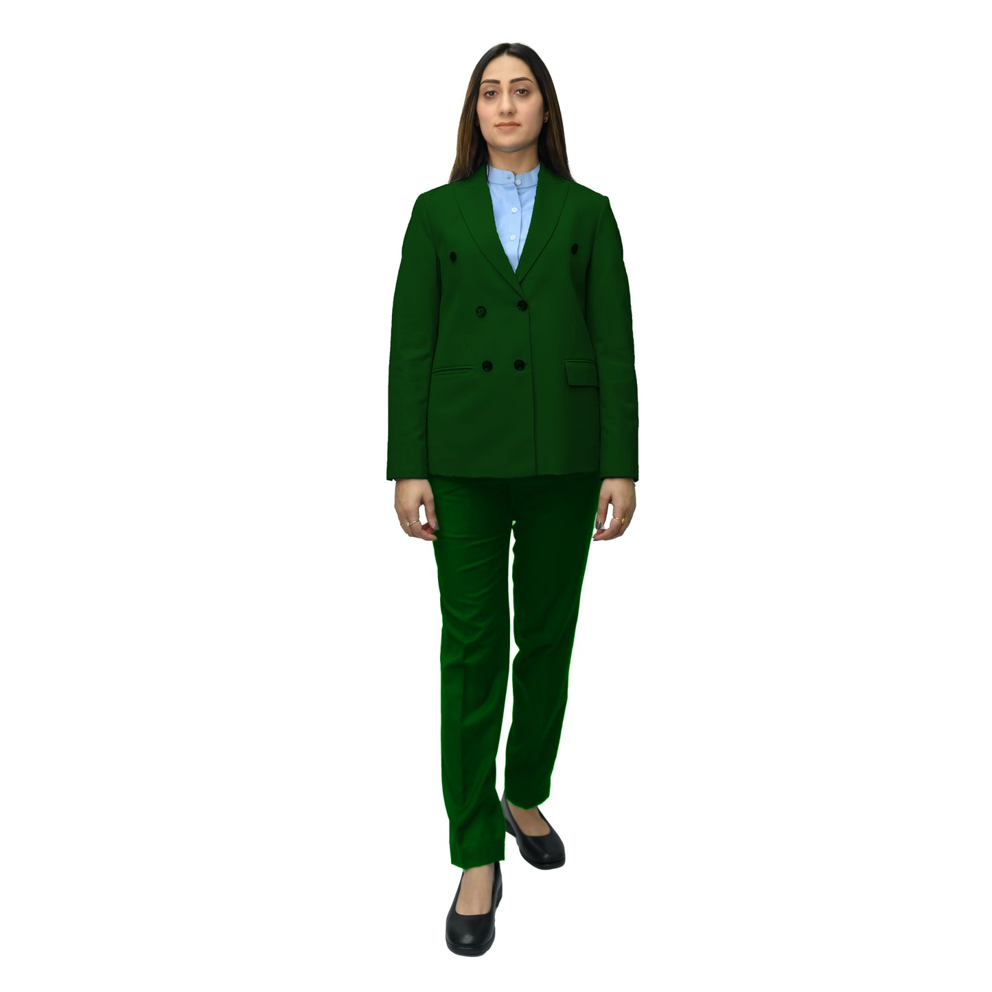 Women’s Double-Breasted Office Suit – (Gaberdine 180gsm)