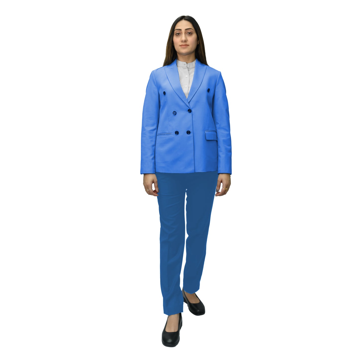 Women’s Double-Breasted Office Suit – (Gaberdine 180gsm)