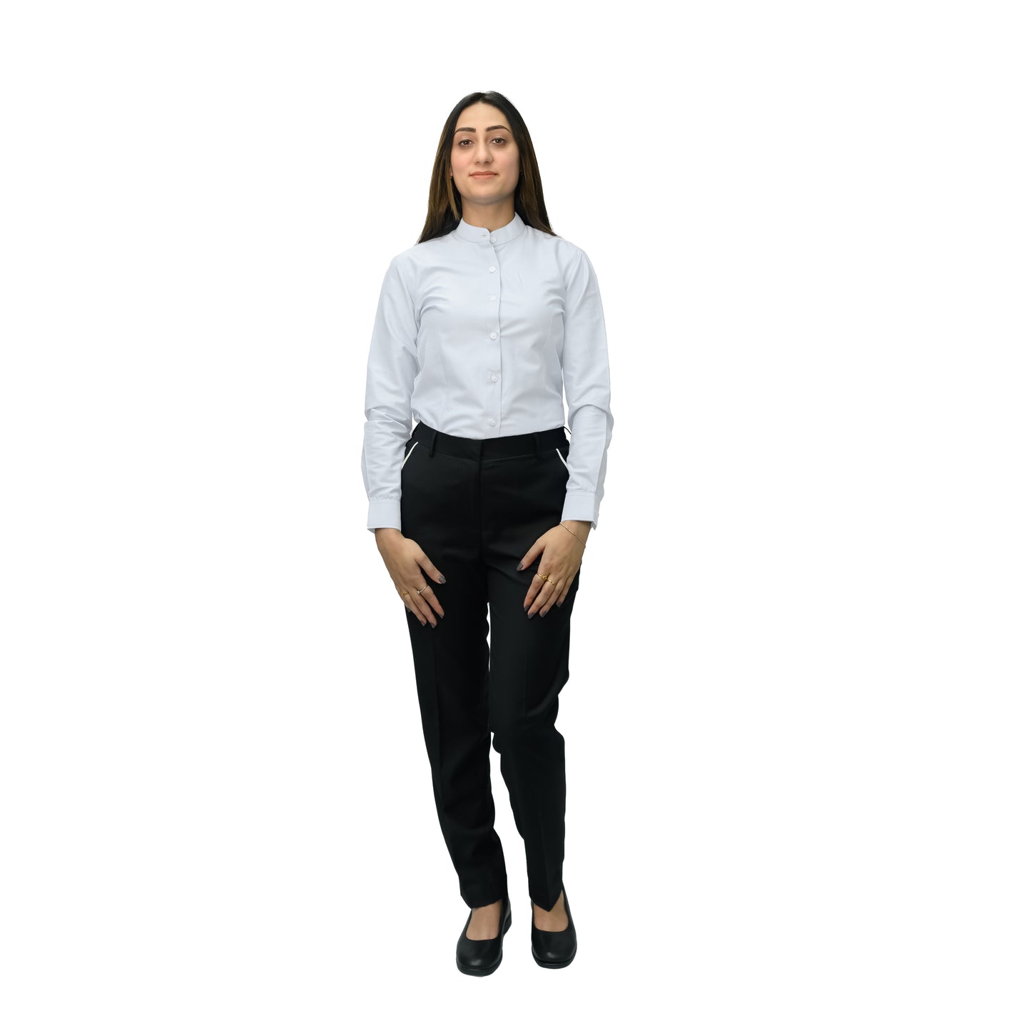 Women’s Formal & Hospitality Dress Shirt – Twill Cotton Blend (120gsm)