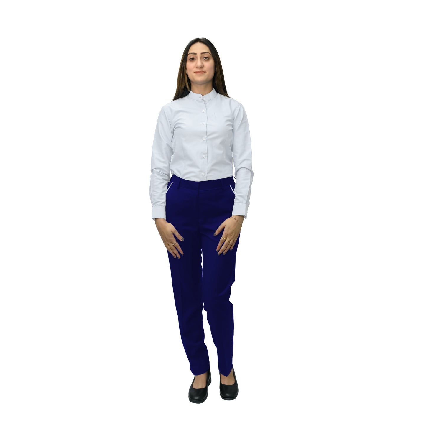 Women’s Formal & Hospitality Dress Shirt – Twill Cotton Blend (120gsm)