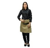 Unisex Long Apron - High-Quality Twill Cotton with Leather Accents