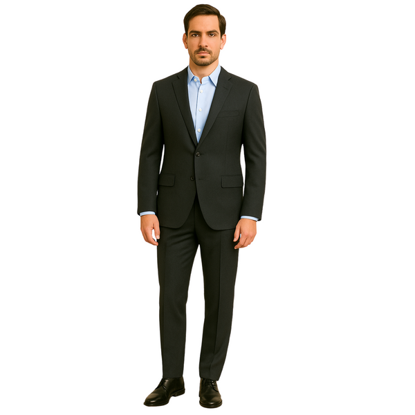 Men's 2-Piece Formal Suit - Poly Viscose 200 GSM Tailored Fit | Just Needles Dubai