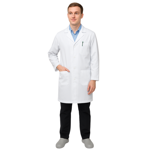 Budget-Friendly Unisex Lab Coat - Durable Minimate Polyester | Just Needles
