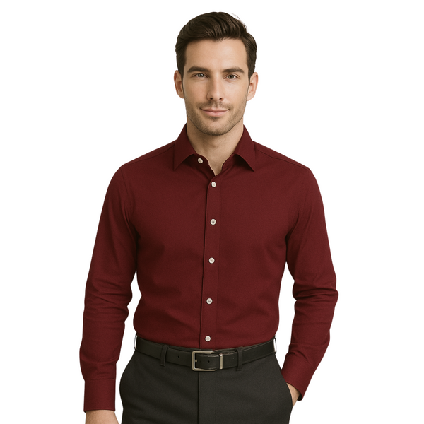 Men's Formal Dress Shirt - Twill Poly Cotton | Just Needles