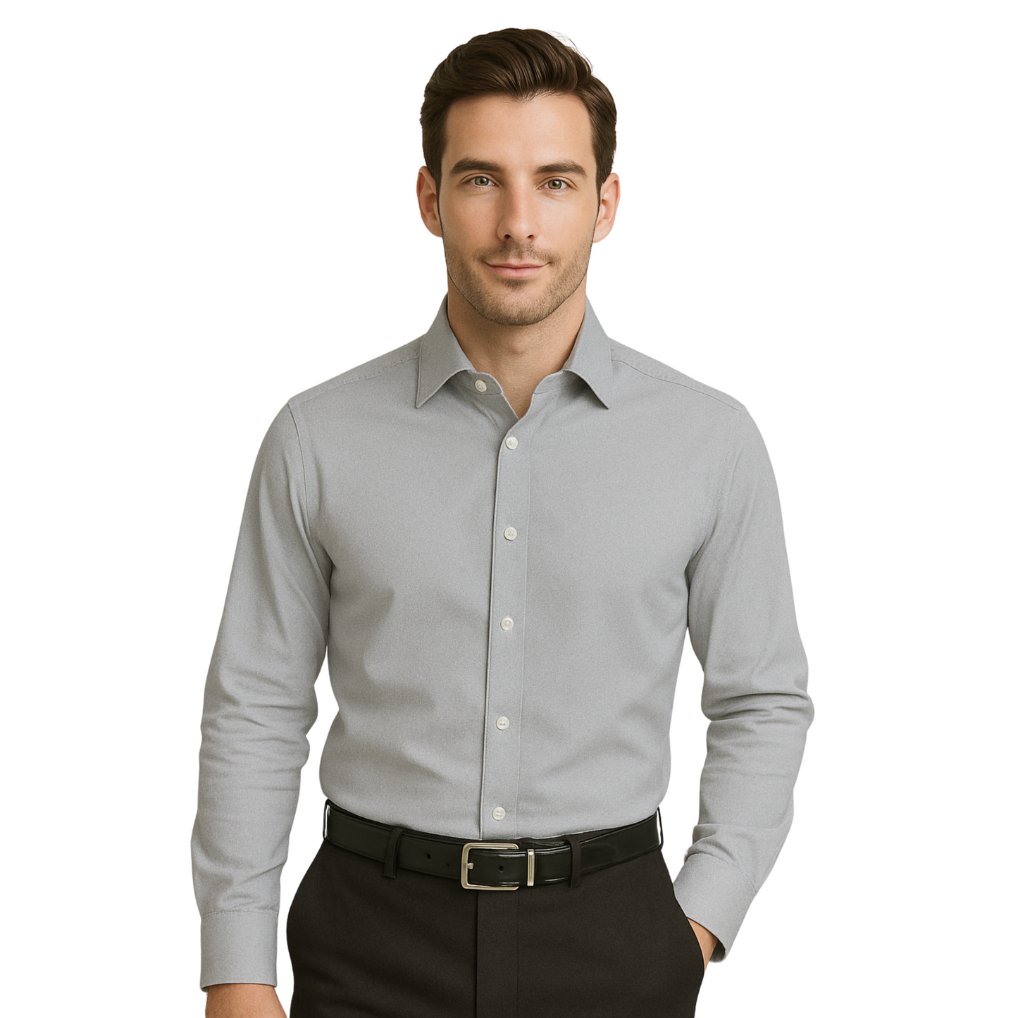 Men's Formal Dress Shirt - Twill Poly Cotton | Just Needles