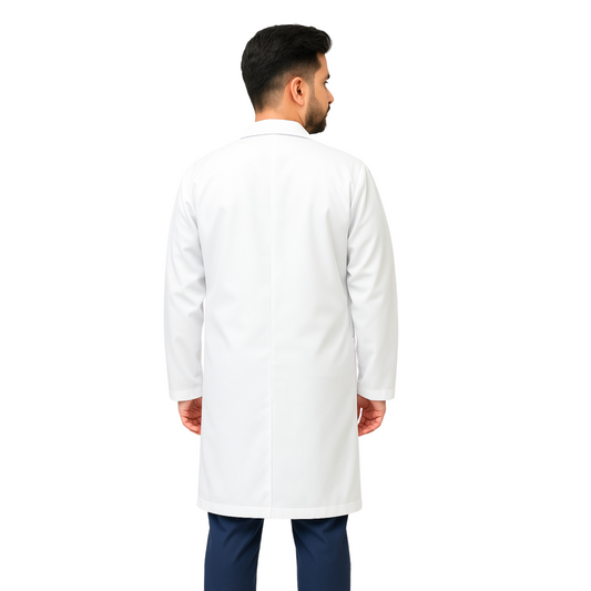 Unisex Full Sleeve White Lab Coat - 100% Polyester | Just Needles UAE