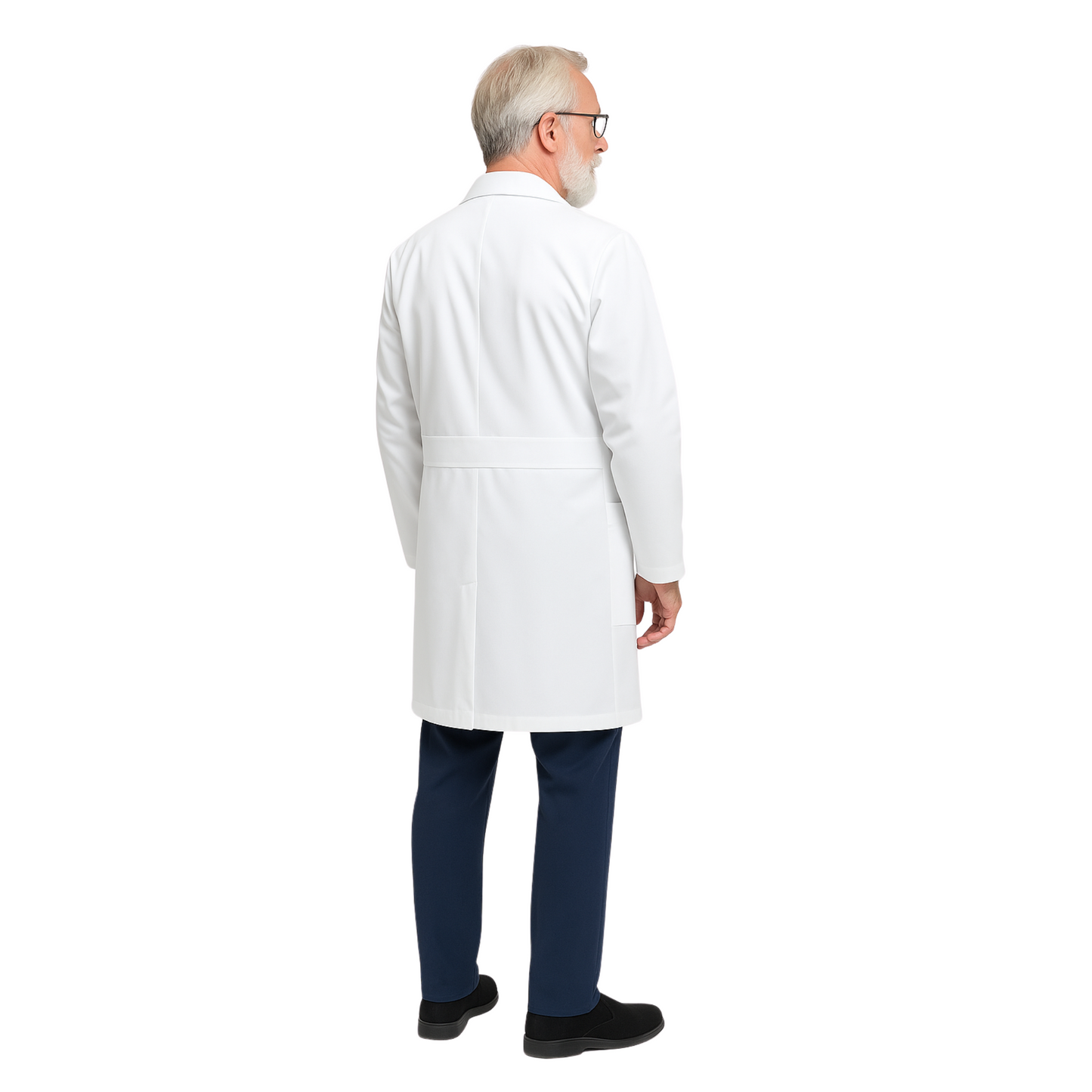 Unisex Premium White Lab Coat - 50% Cotton 50% Modal, 220 GSM | Elegant Modern Fit by Just Needles