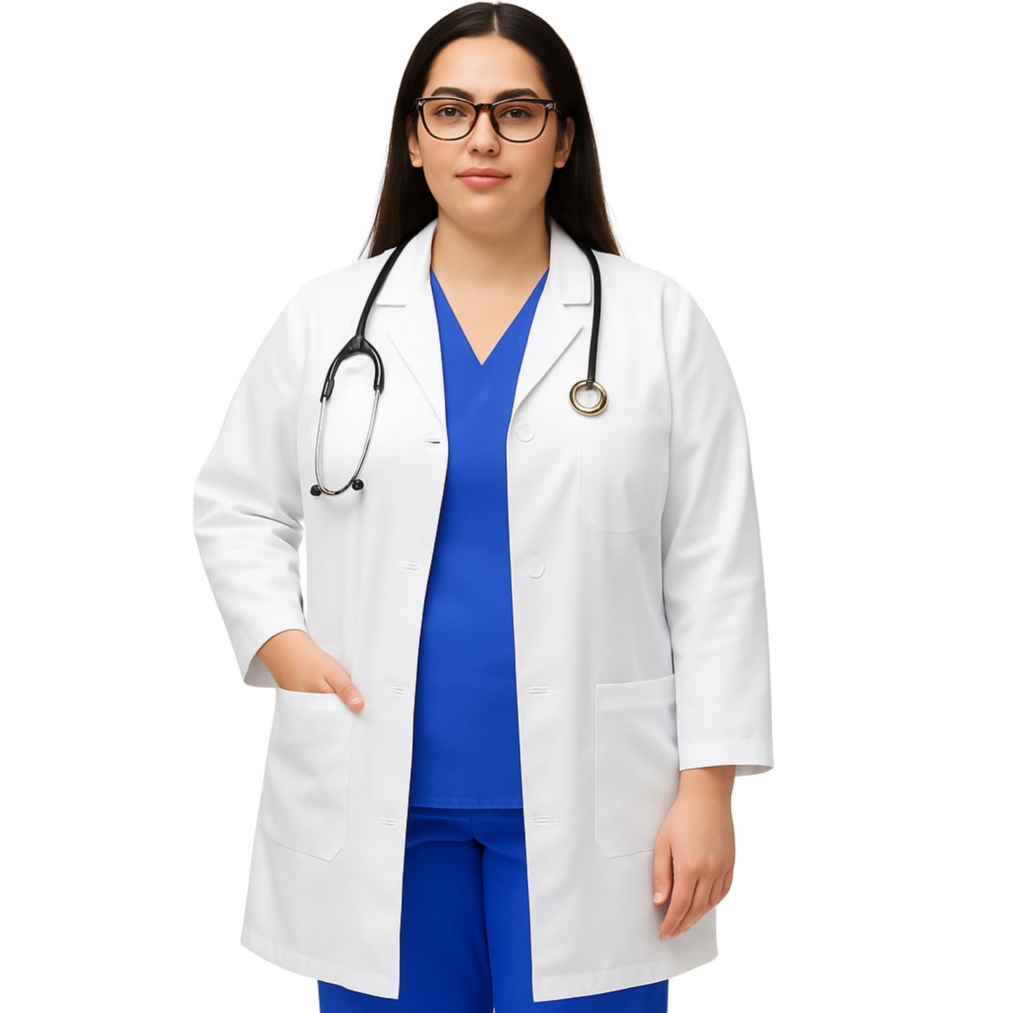 Unisex White Lab Coat - 100% Italian Pima Cotton 220 GSM | Premium Finish by Just Needles