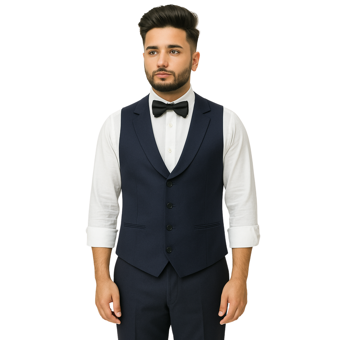 Men's Blazer Collar Waistcoat  4 Button | England TR Fabric | Made in UAE by  Just Needles