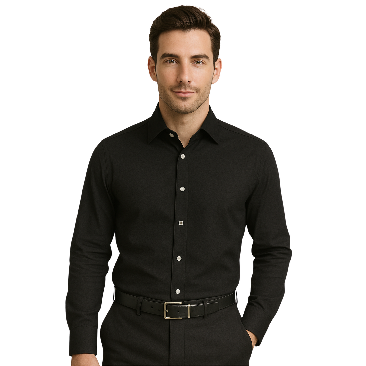 Men's Formal Dress Shirt - Twill Poly Cotton | Just Needles