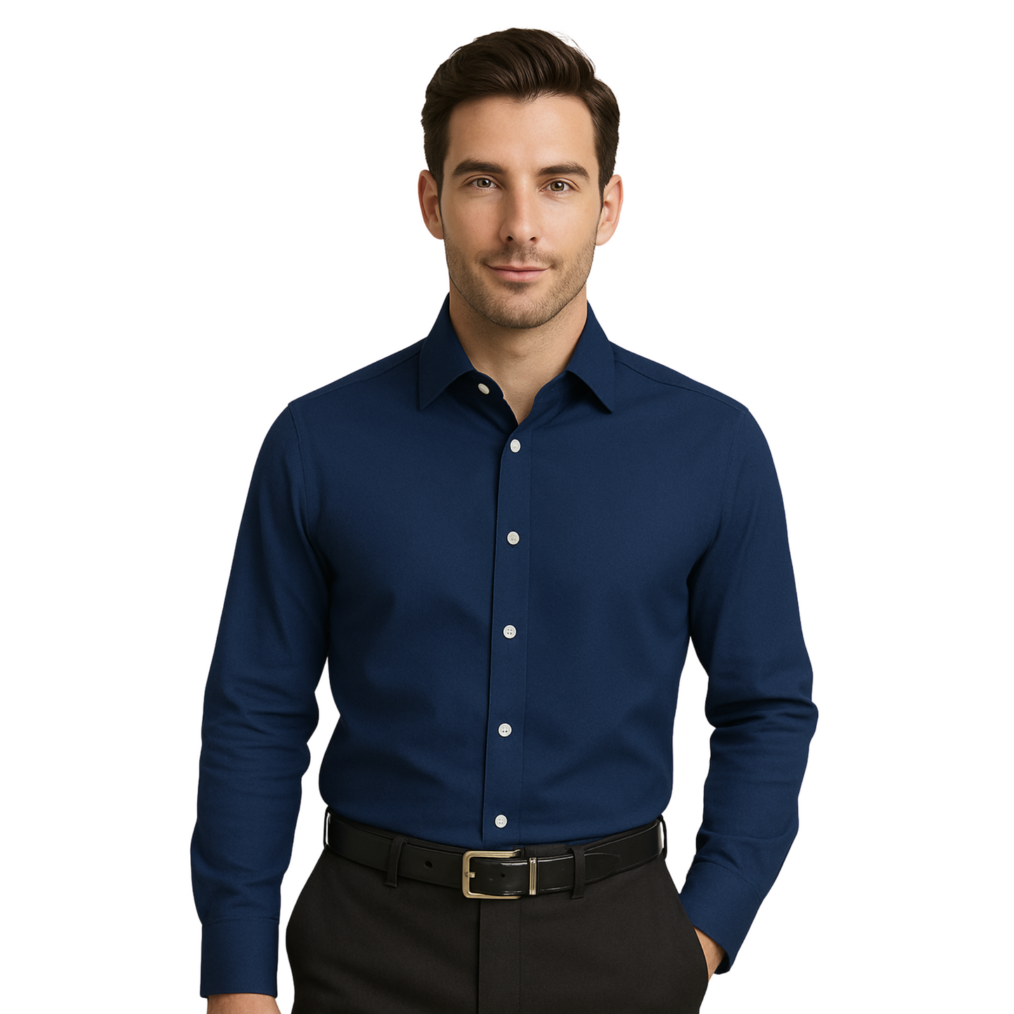 Men's Formal Dress Shirt - Twill Poly Cotton | Just Needles