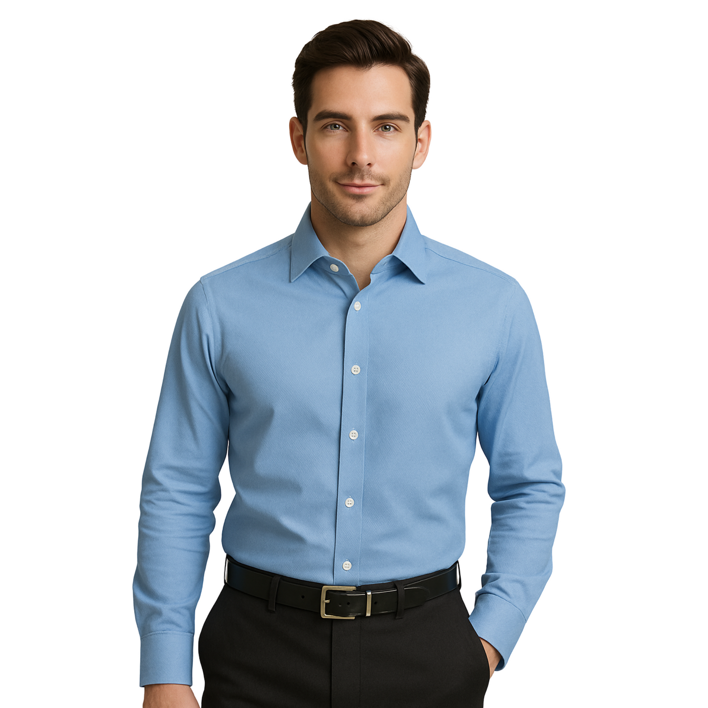 Men's Formal Dress Shirt - Twill Poly Cotton | Just Needles