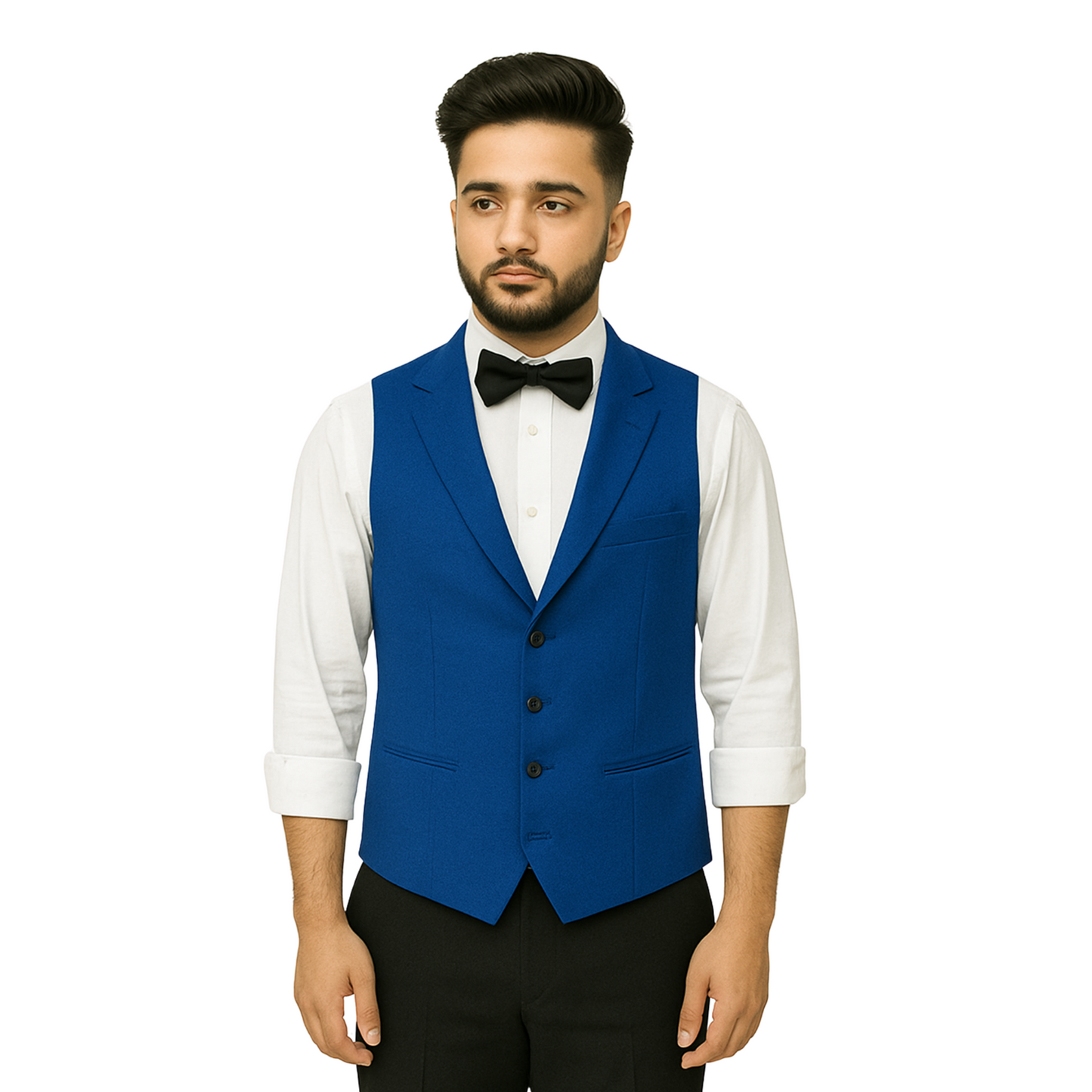Men's Blazer Collar Waistcoat  4 Button | England TR Fabric | Made in UAE by  Just Needles