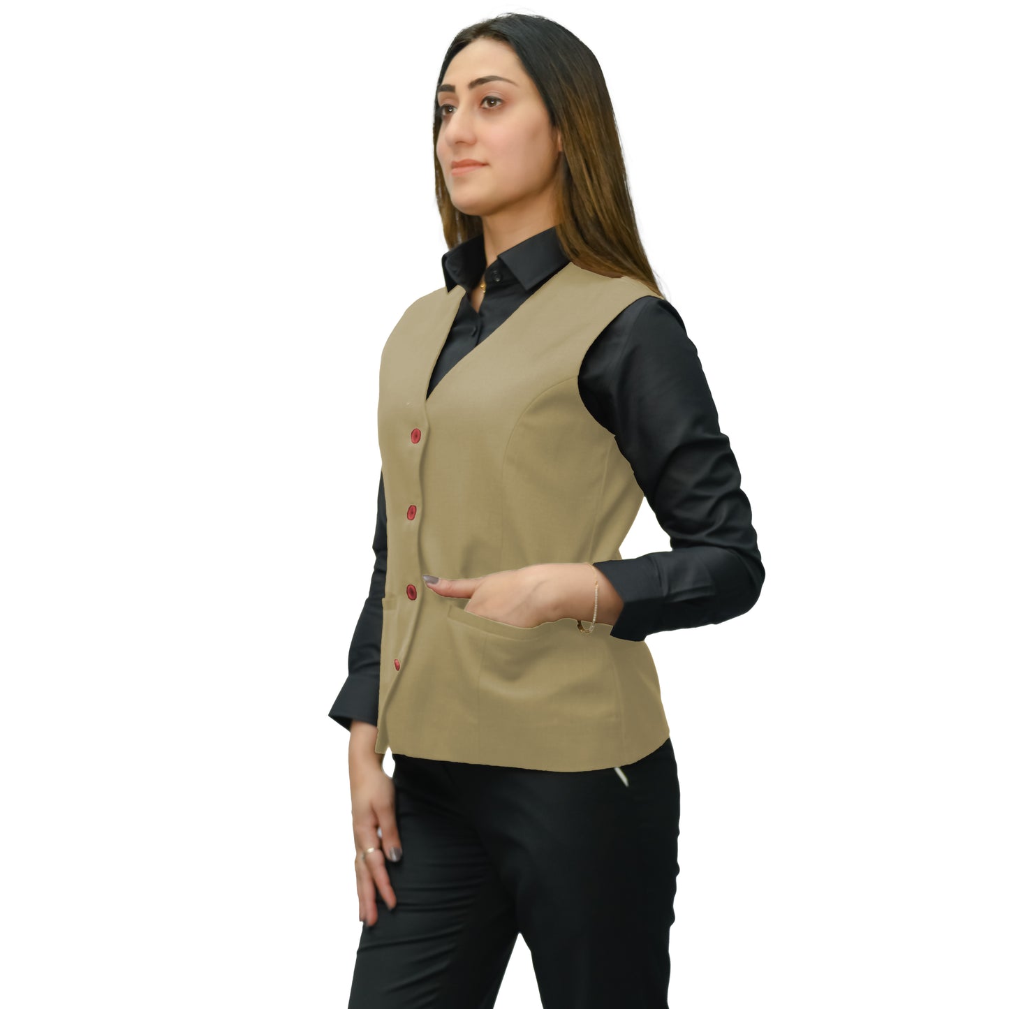 Women’s Hospitality Waistcoat – Poly Viscose Blend with Classic Lining