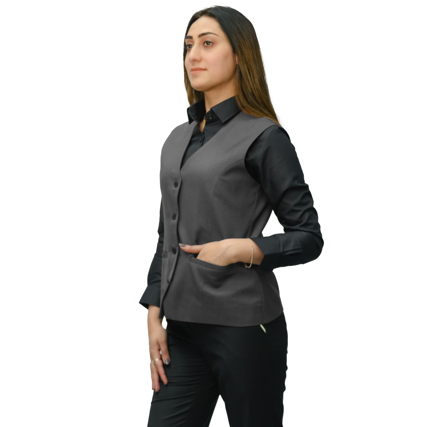 Women’s Hospitality Waistcoat – Poly Viscose Blend with Classic Lining