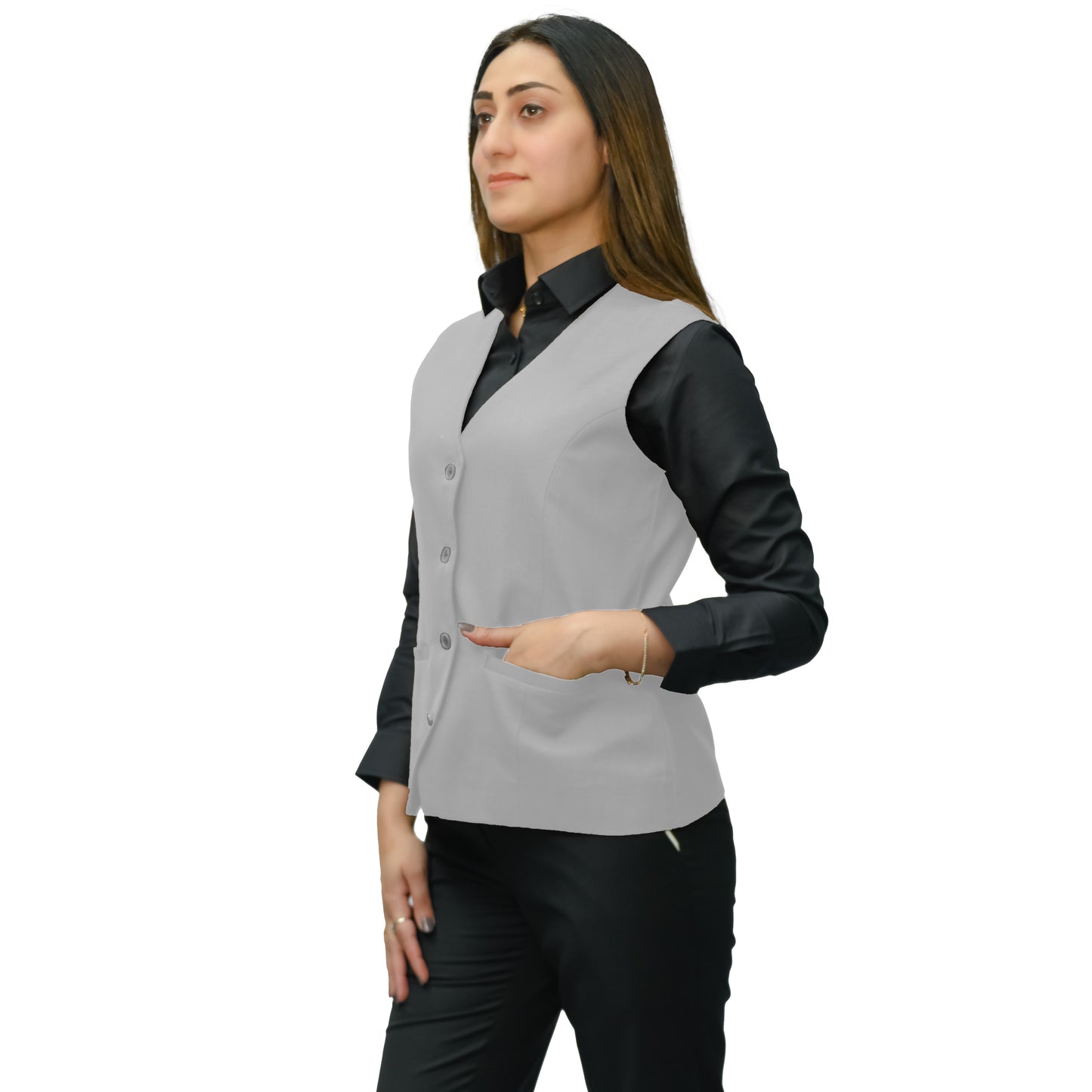 Women’s Hospitality Waistcoat – Poly Viscose Blend with Classic Lining