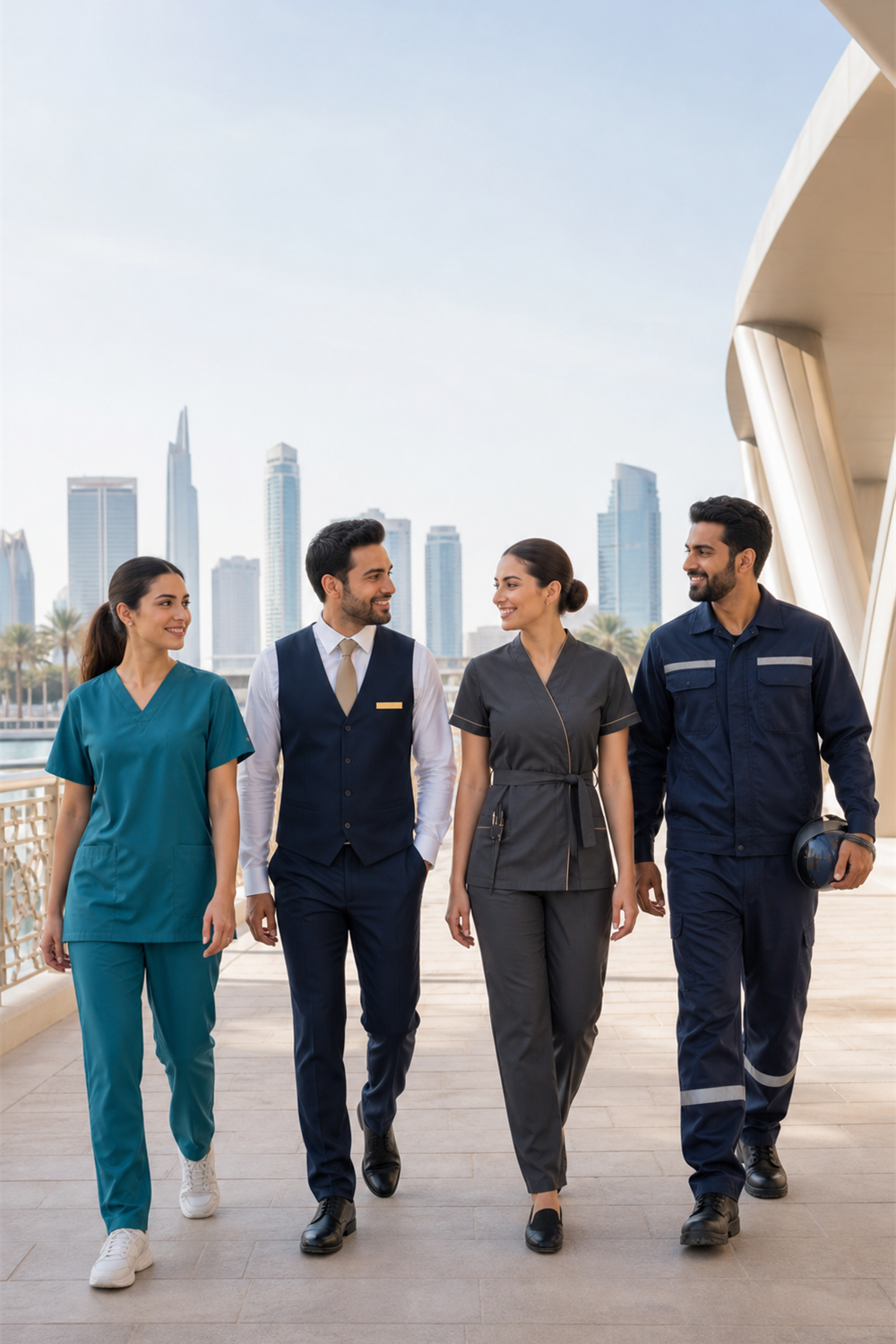 Professional uniform team in the UAE