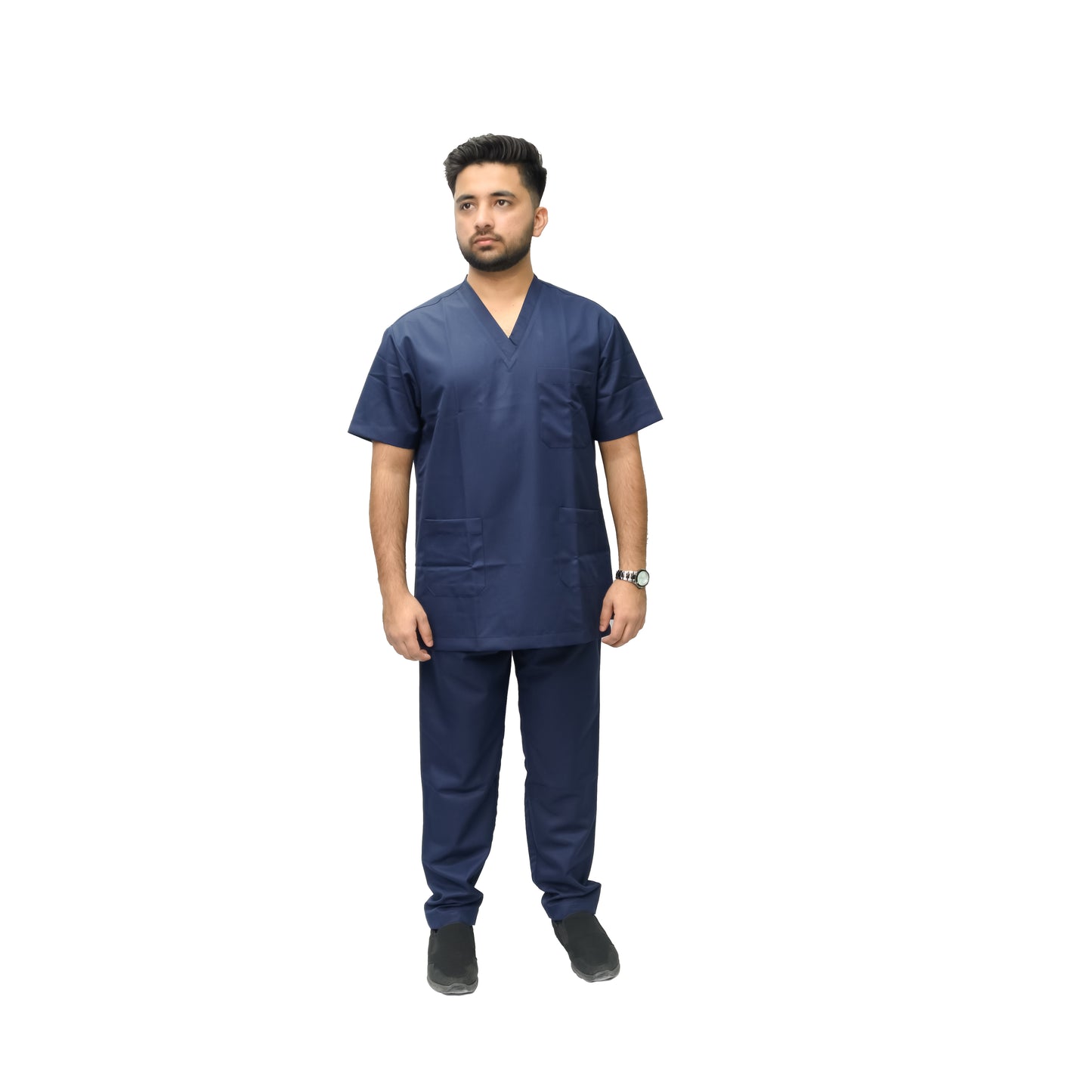 Men’s V-Neck Medical Scrub Suit – 2-Piece, Poly Viscose 180gsm